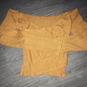 mustard yellow crop top